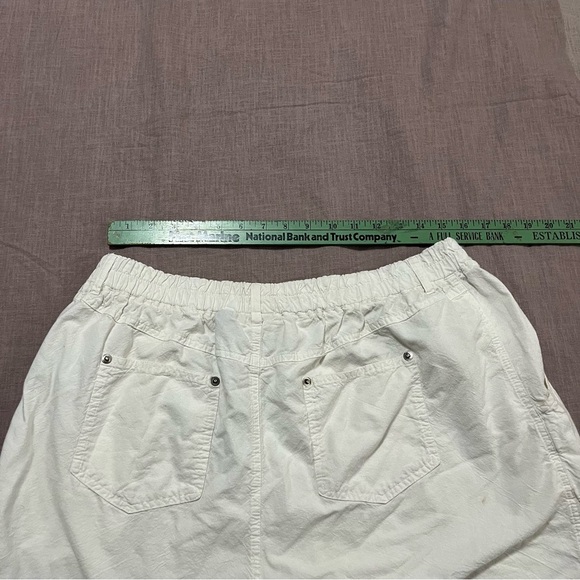 Vintage 90s Mom shorts White Casual Size XL elastic pockets retro throwback - Picture 6 of 6